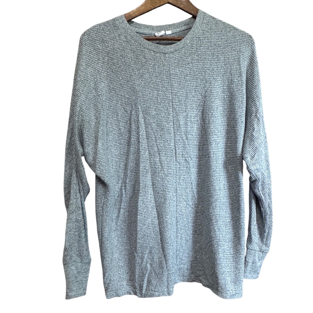 Gap Textured Knit Pullover Women Size S‎ Grey Excellent Long Sleeve  Top